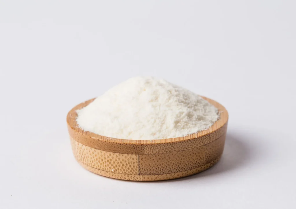 powder in the wooden cup