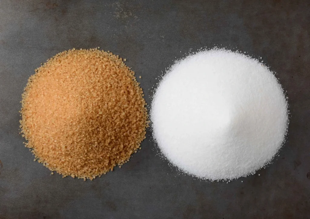 brown and white sugar