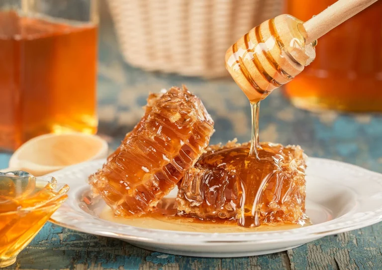 variety of honey on the table