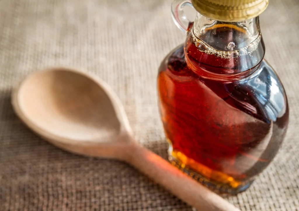 small bottle of syrup
