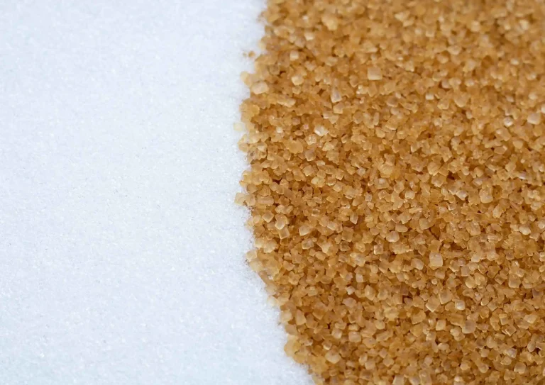 white and brown sugar