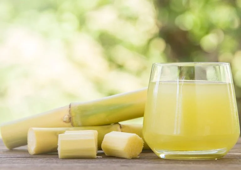 sugar cane juice in the glass
