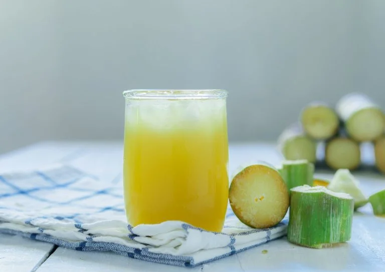 sugar cane juice in the glass