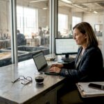 Supply chain manager reviewing sweetener shipment schedules