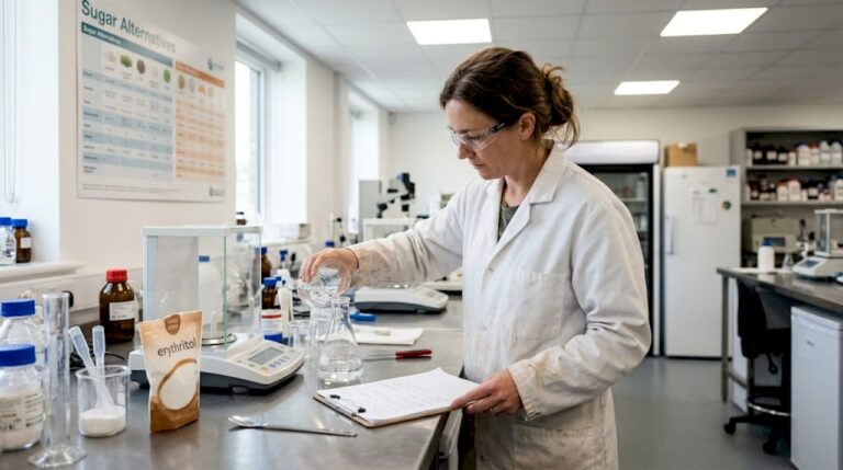 Food scientist blends specialty sweeteners in lab