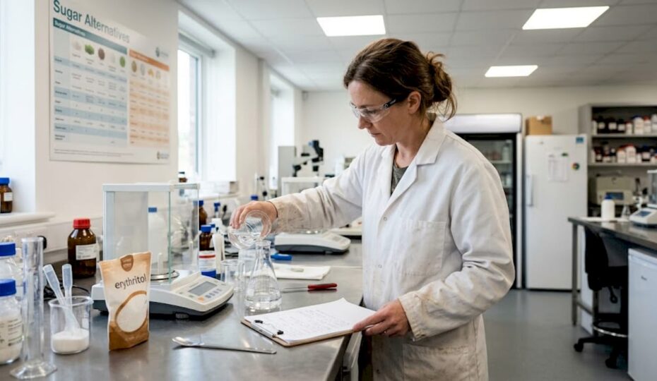 Food scientist blends specialty sweeteners in lab