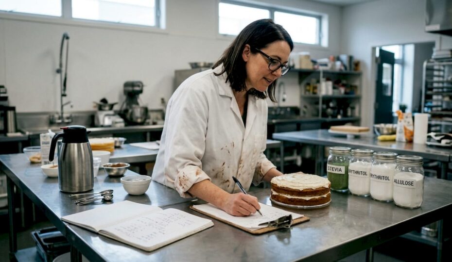 Food technologist reviewing sugar alternative options